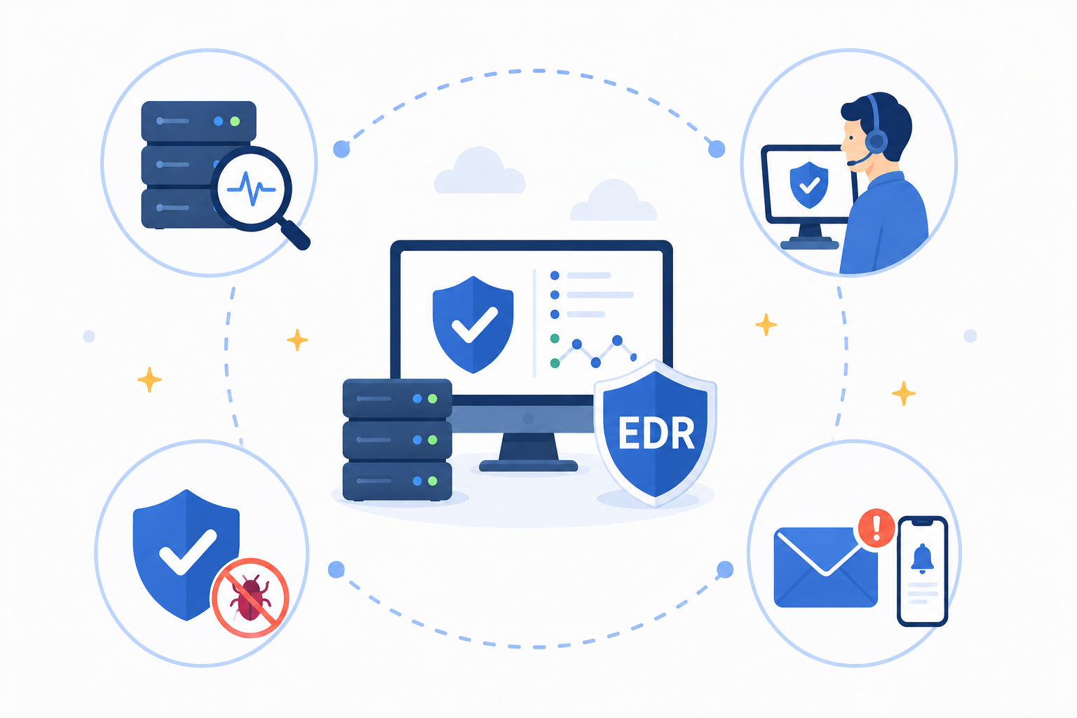 運用監視つきEDRの特長 運用監視つきEDRの特長